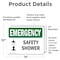Signmission Safety Shower, 14 in W x Rectangle, Vinyl Decal OS-2PACK-EM-D-1014-L-10355 - alternate 5